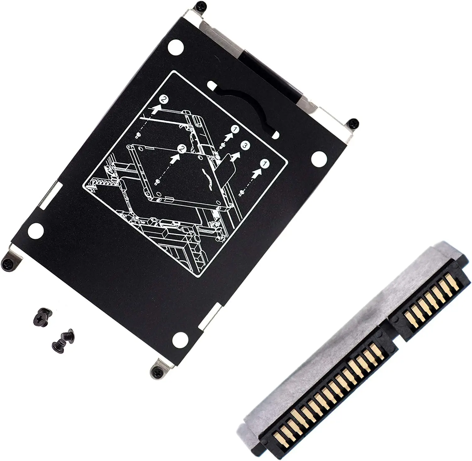 Newsata Connettore Interposer Per Disco Rigido Con Sostituzione Del Vassoio Della Staffa Del Caddy Hdd Da 2.5 "Per Hp Elitebook 2570P 2560P 2170P