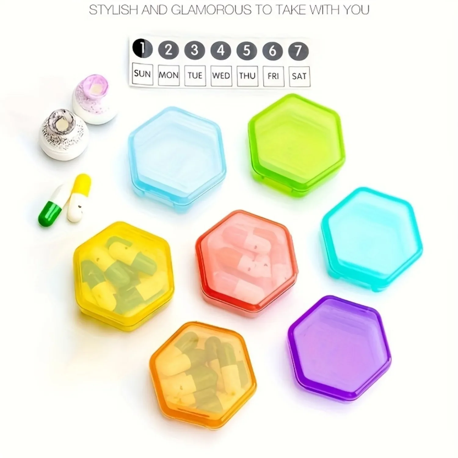 Monthly Pill Organizer One Month Pill Box 31 Days Pill Case To Hold Vitamin And Travel Medicine Organizer