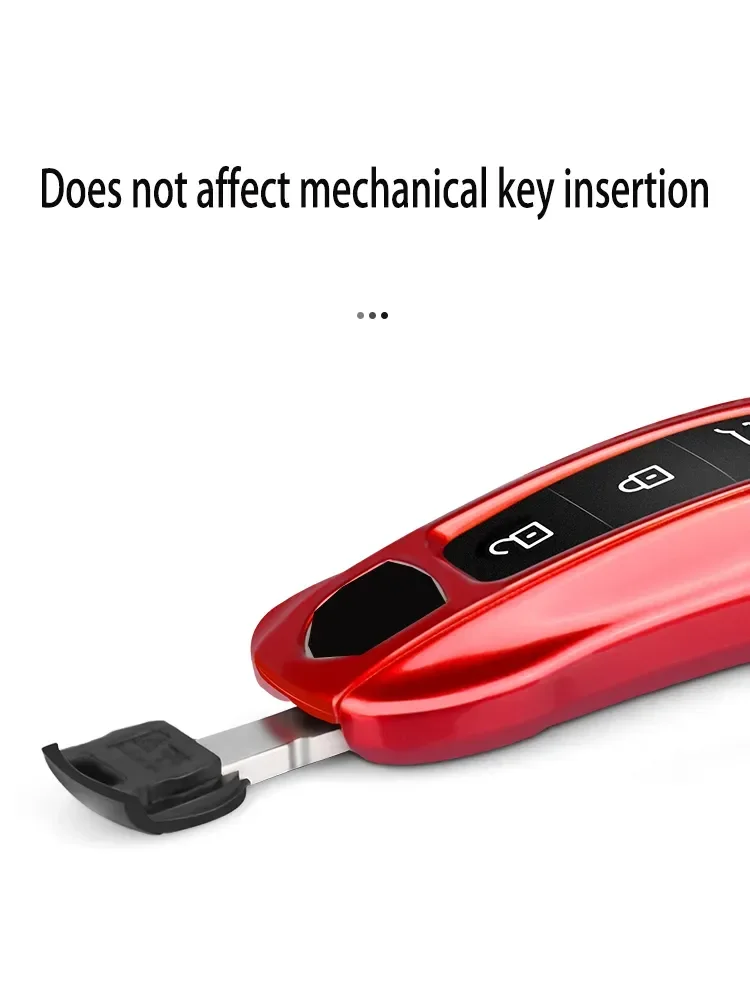 Solid Color ABS Remote Smart Car Key Case Cover Fob Accessories For Porsche Panamera Macan 718 Taycan 911 Cayman Boxster 9ya 971 key case cover key case car key shell flip key fob shell