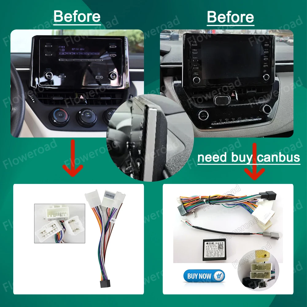 

OUR cable and canbus For Toyota Corolla 12 2018 2019 2020 2021