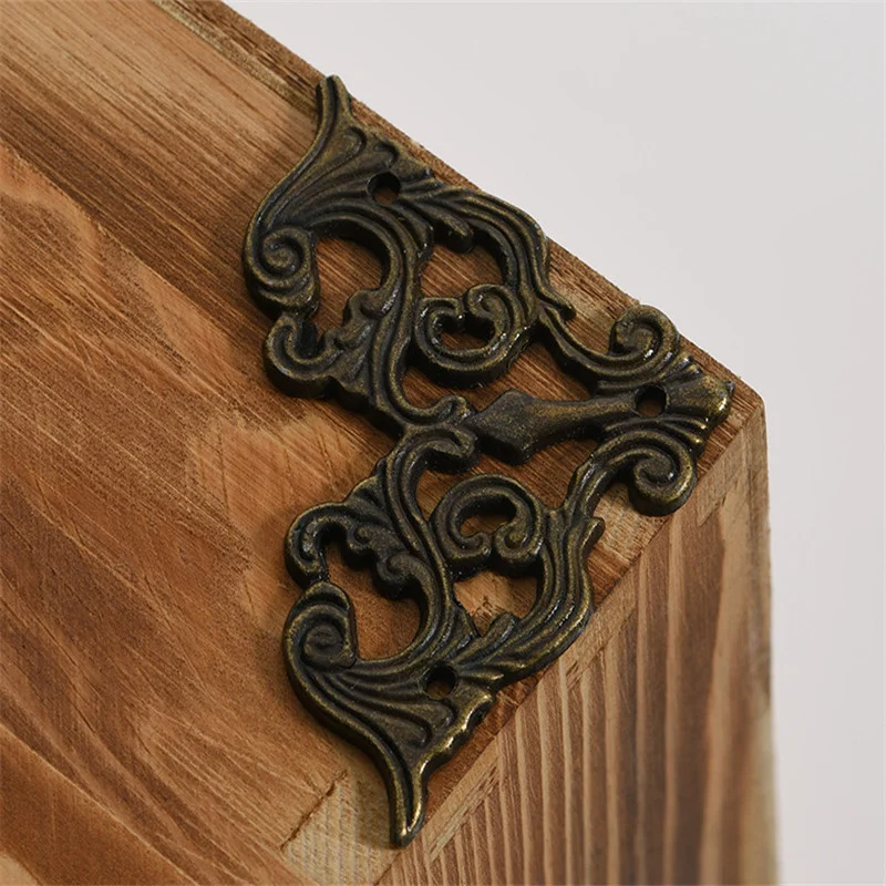 8Pcs Furniture Corner Bracket Antique Bronze Corner Protectors Wooden Wine  Box Edge Protector Decor Furniture Hardware Cover - AliExpress