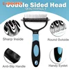 Professional Pet Deshedding Brush 2 Sided Dematting Dog Comb Cat Brush Rake Puppy Grooming Tools Undercoat Shedding Flying Hair 2 Professional Pet Deshedding Brush 2 Sided Dematting Dog Comb Cat Brush Rake Puppy Grooming Tools Undercoat Shedding Flying Hair 2