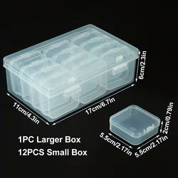 Versatile Multifunctional Storage Box with Clear Compartments (12 grids)