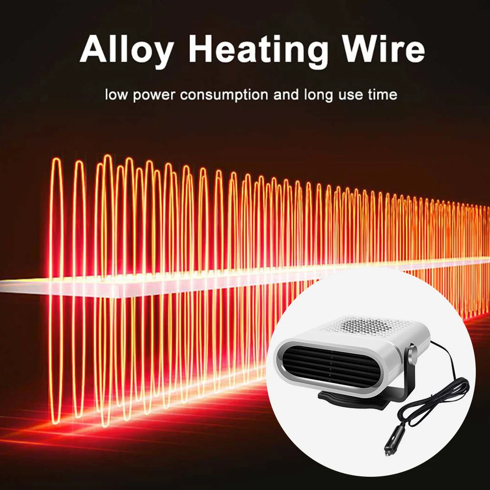 12 V/24V Portable Electric Car Fast Window Windshield Deing Defrost Fan Heating Dashboard Seat Heater_voghion.com