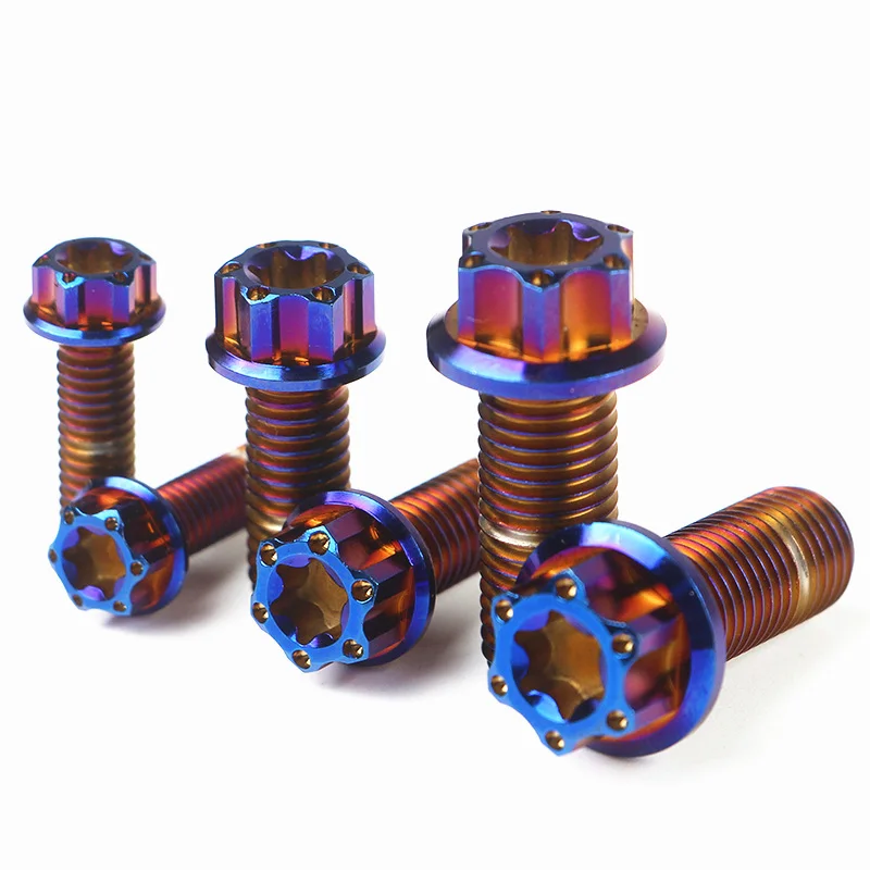 Titanium Screws M6 M8 M10 Ti Bolts for Motorcycle DIY Brake Disc Rotor Allen Key Hexagon Socket Motorcycle Caliper Fastener motorcycle brake disc,motorcycle bolt screws