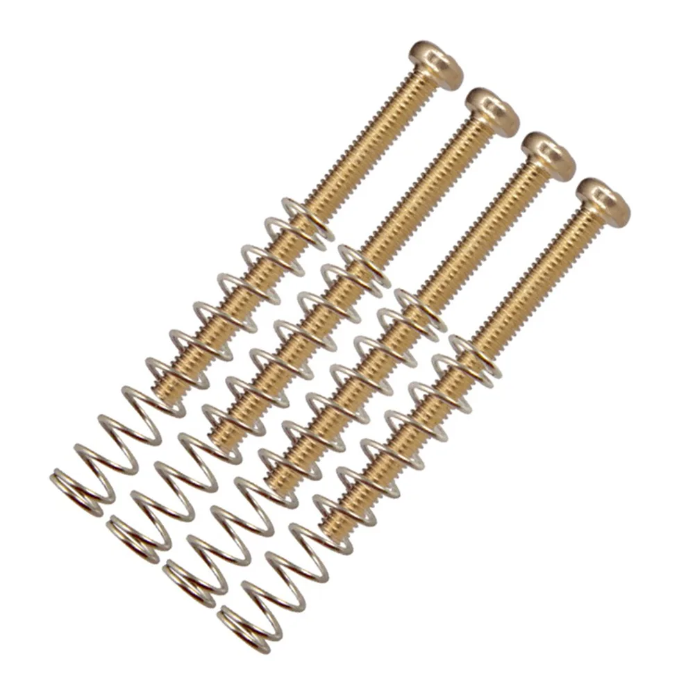 

4pcs Screw And Spring Set For Electric Guitar Humbucker Pickup Frame Chrome Black Or Gold Electric Guitar Accessories