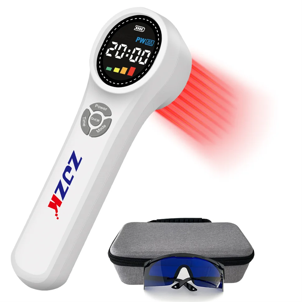 

ZJZK Physical Red Light Laser Therapy Machine Multifunctional Mode Massager for Back Neck Knees Injured Healing to Human & Pets