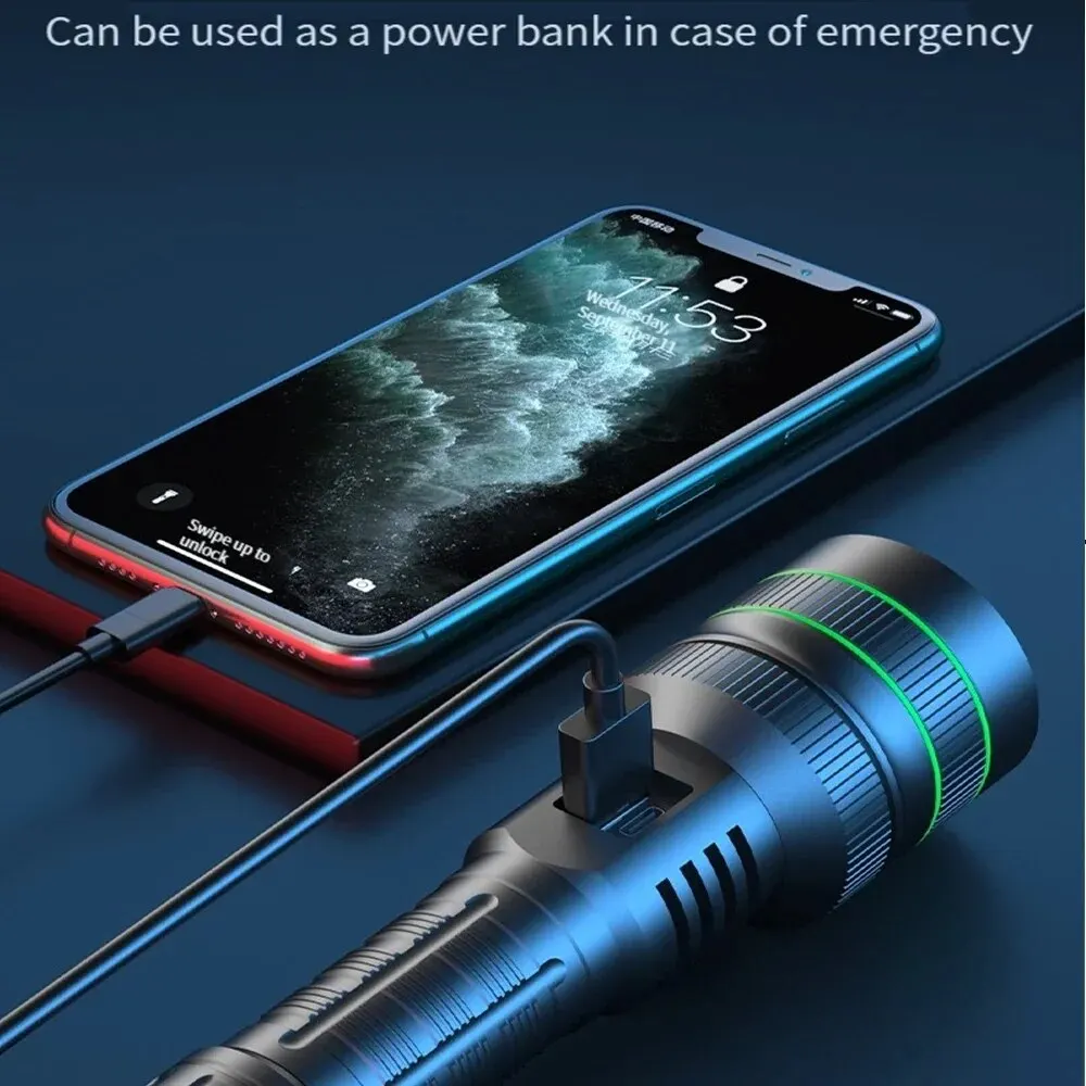 LED Zoomable High Power Tactical Flashlight for Outdoors 6