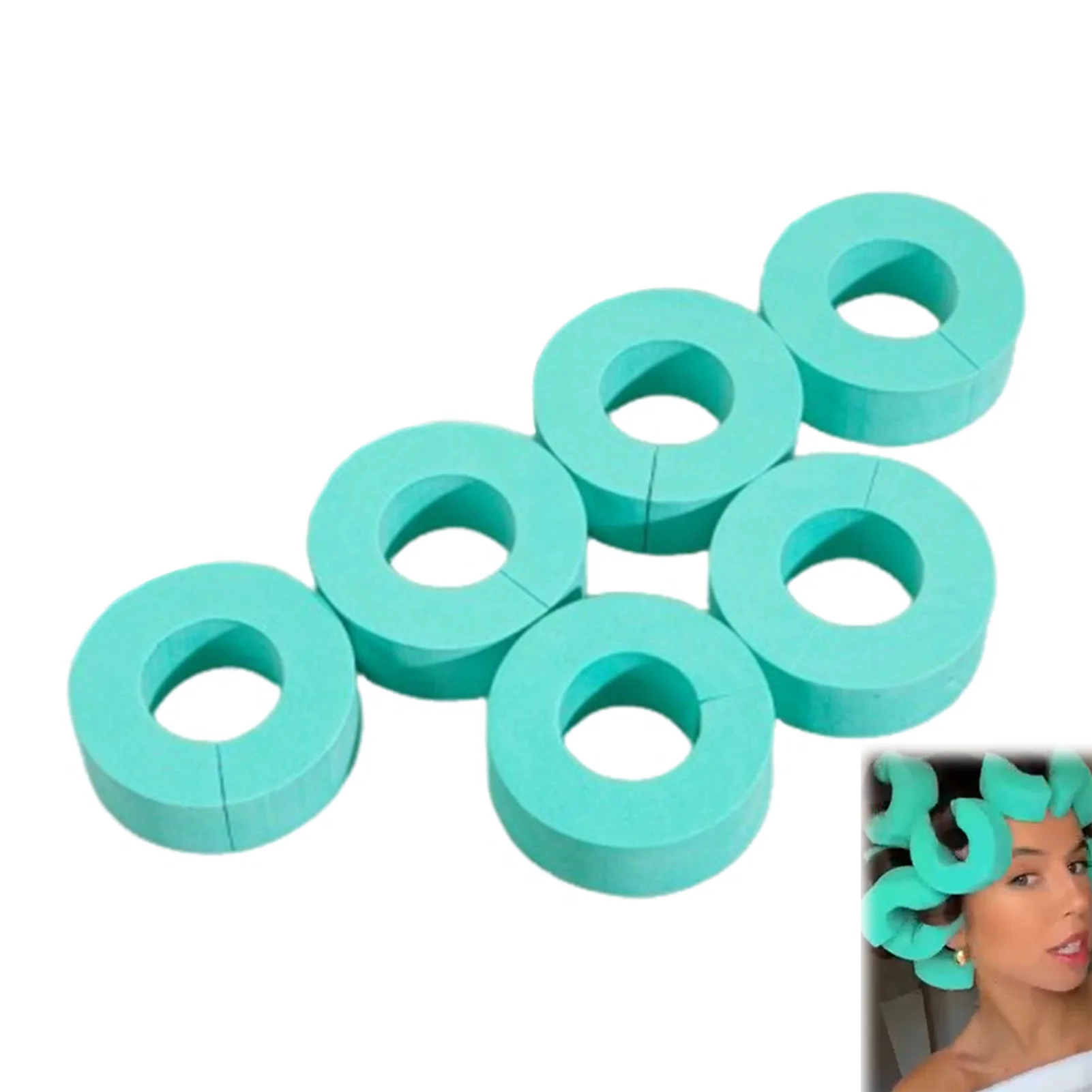 6/12pcs New C-Shaped Sponge Hair Roller Natural Volumizing Overnight Heatless Hair Curl Portable Sleep Hairdressing Styling Tool