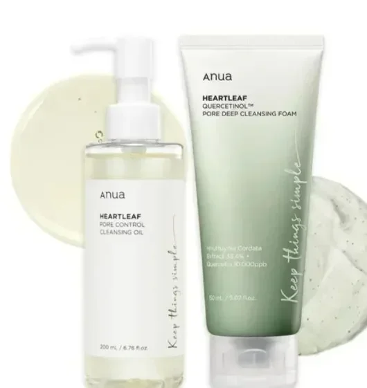 Korean Anua Skin Care Set Heartleaf 77% Toner Deep Cleansing Oil Remove Cosmetic Face Cleanser Skincare Products Original facial cleanser skin care set facial cleansing products