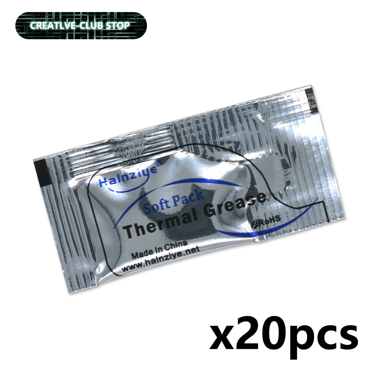 20pcs HY810 Thermal Conductive 4.63W/M-K Grease Paste Silicone Plaster Heat Sink Compound High Performance Gray Net Weight 0.8g