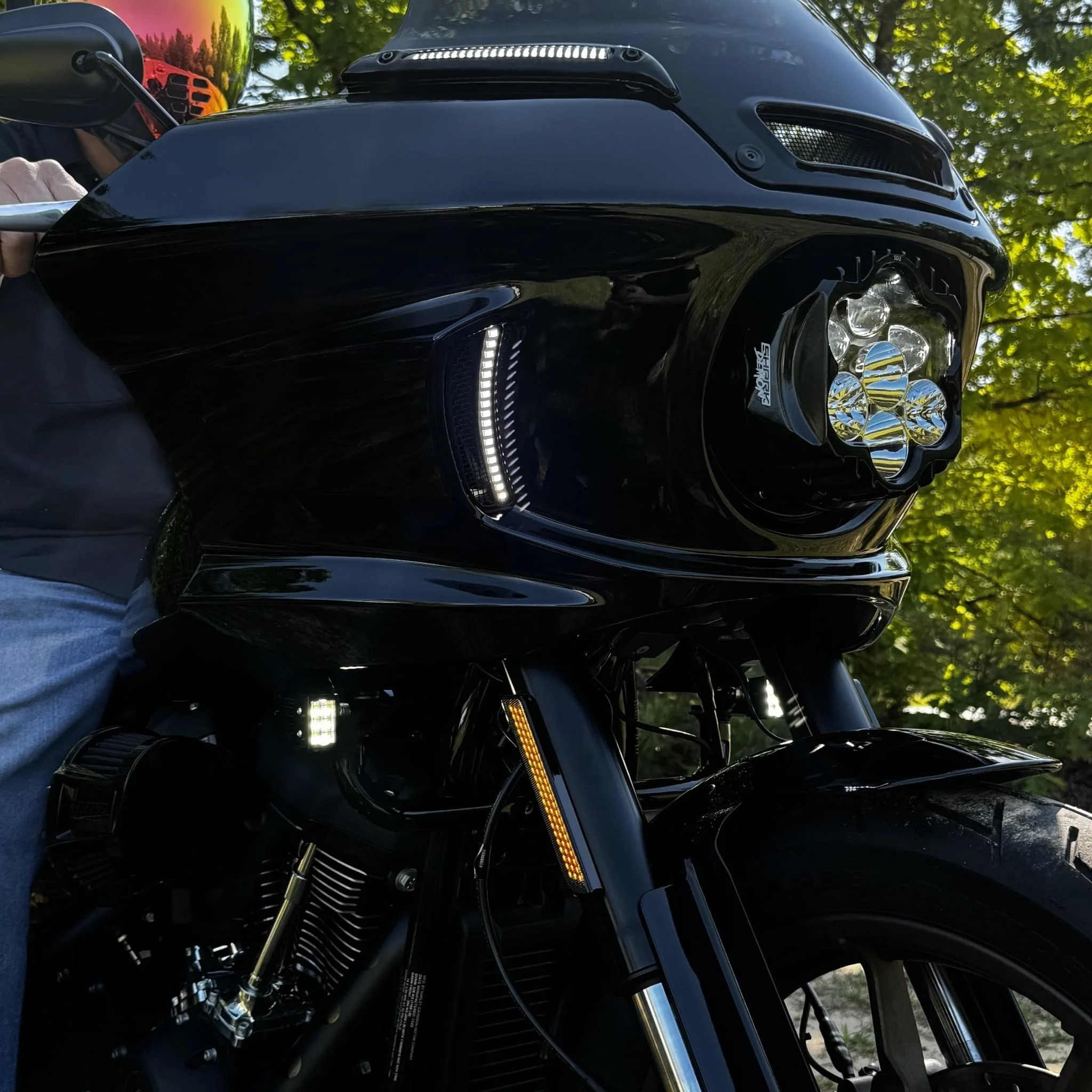 ハーレーダビッドソン用フェアリング LED FXLRST FXRST オートバイ用LEDフェアリングライト,ハーレーソフテイル
