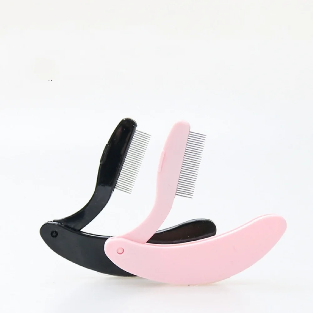 Eyelash Beauty Collapsible Separator Portable Eyelashes Brush Comb Mascara Curl Eye Lash Stainless Steel Combing Tools Eyelash Accessories