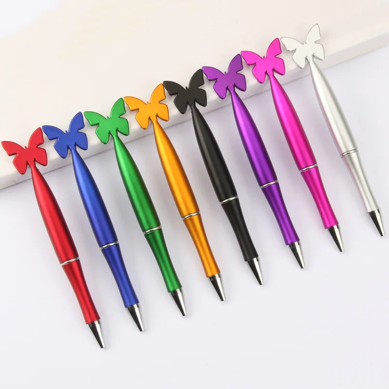 

2000Pcs Butterfly Ballpoint Sign Pen Rotary Ball Point Pens Office School Supplies Children Student Prize