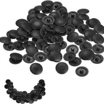 100/200pcs Plastic Black Screw Caps Cross Head Black Screw Caps for Wooden Furniture Cabinet Wardrobe Shelf Plate