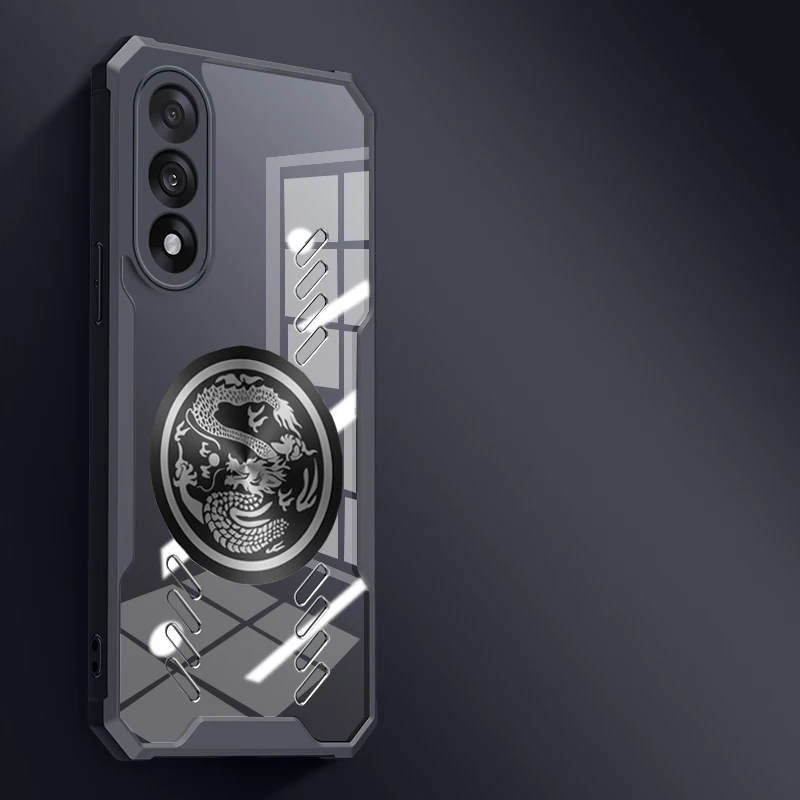 Graphene Heat Dissipation Transparent Cooling Phone Case with Dragon Totem Design