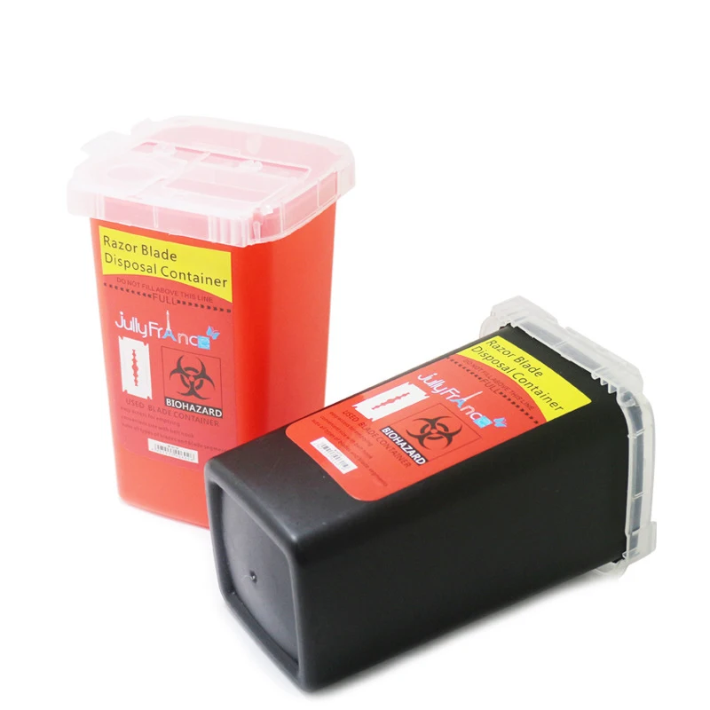 Barber Shop Accessories Feather Razor Blade Disposal Case Trash Can Easy to Be Cleaned Disposable Recycling Bin Box