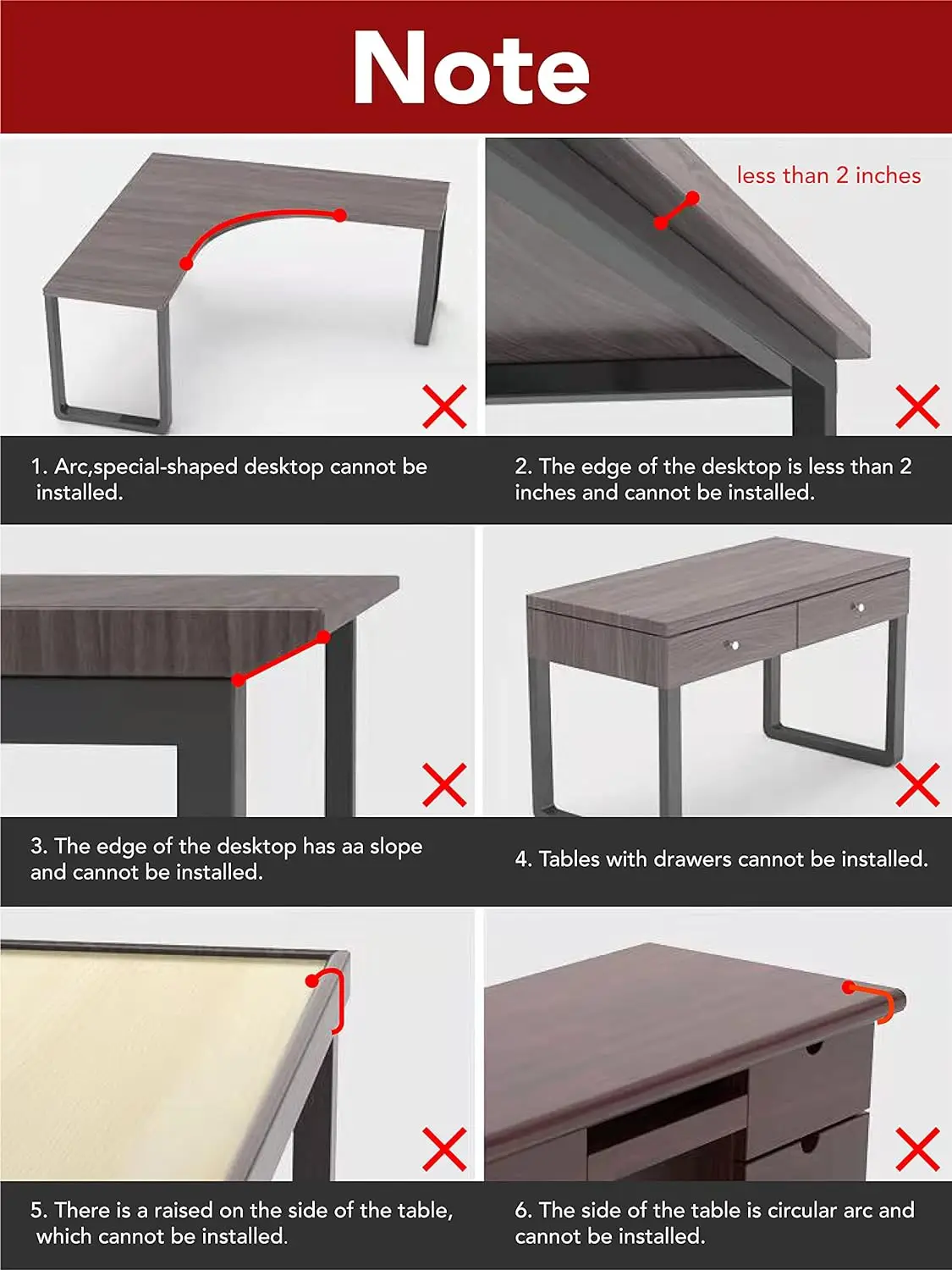 HONJIE Computer Desk Extension Board, Suitable for Office desks, Sturdy Mouse arm Support, Computer Desk Extender, Suitable for