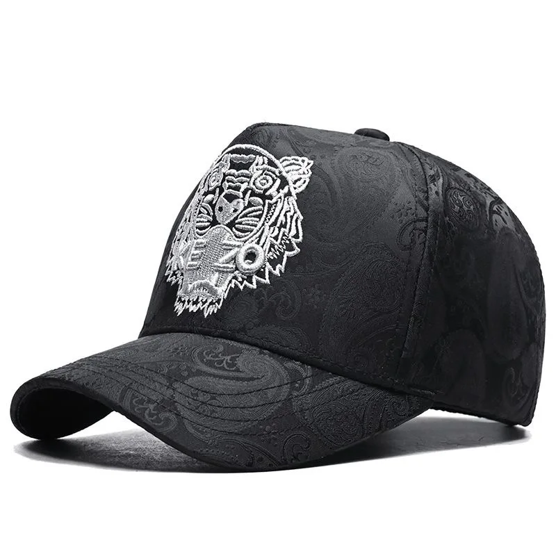 Men's tiger head high top stylish baseball cap small fashionable duckbill cap worn all year round