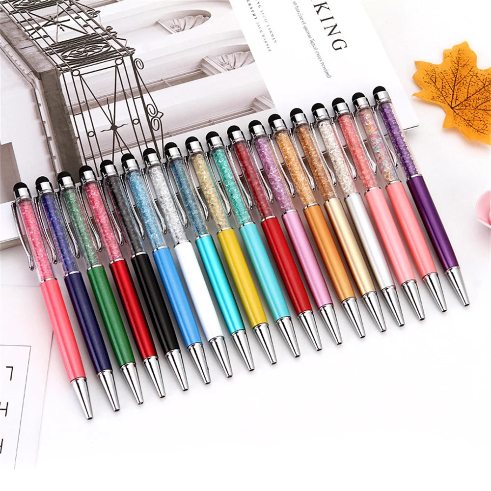 20-100pcs Crystal Ballpoint Pen Crystal Stylus Pen 2-in-1 Writing Touch Screens stylus pen,touch pen,writing pen