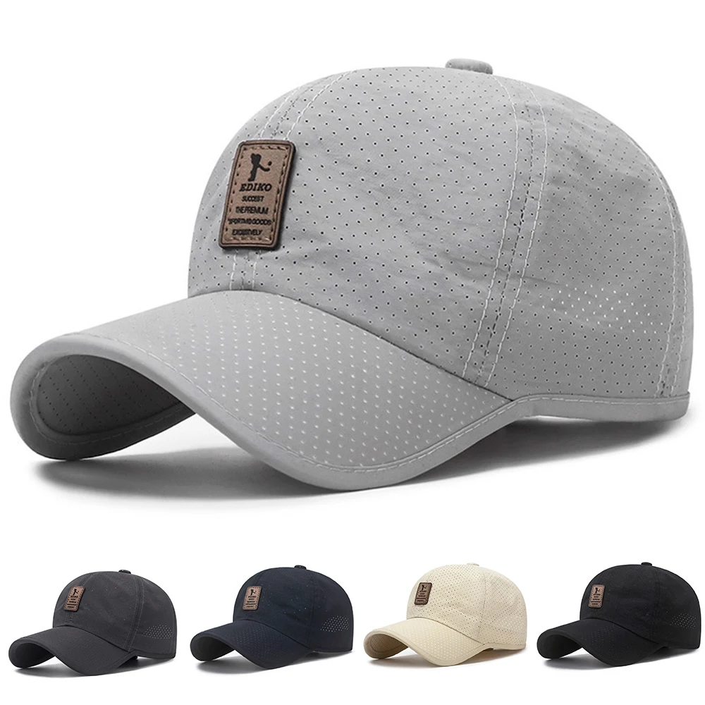 

1pcs Baseball Cap Men Women Summer Solid Thin Mesh Portable Quick Dry Breathable Sun Hat Golf Tennis Running Hiking Camping