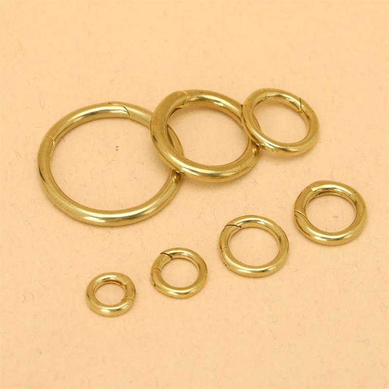 1 pz ottone molla cancello O Ring apribile portachiavi borsa artigianale in pelle cinturino fibbia grilletto chiusura a scatto clip connettore accessorio 1 pz ottone molla cancello O Ring apribile portachiavi borsa artigianale in pelle cinturino fibbia grilletto chiusura a scatto clip connettore accessorio
