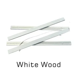 Adjustable Teak Pine Wood Magnetic Art Hanger and Photo Frame - 50cm (White Wood)