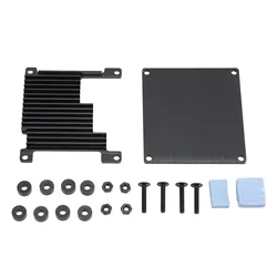 Aluminum Alloy Heat Dissipation Case for Enhanced Cooling and Protection (Black)