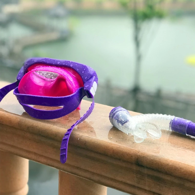 Description Picture 5 of itemChildren Snorkel Set Scubas Snorkeling Masks Swimming Goggles Glasses with Dry Snorkels Tube Equipment Diving Gear Kits