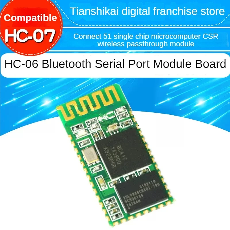 

HC-06 Bluetooth Serial Port Module Board Connected To 51 Single-Chip Microcomputer