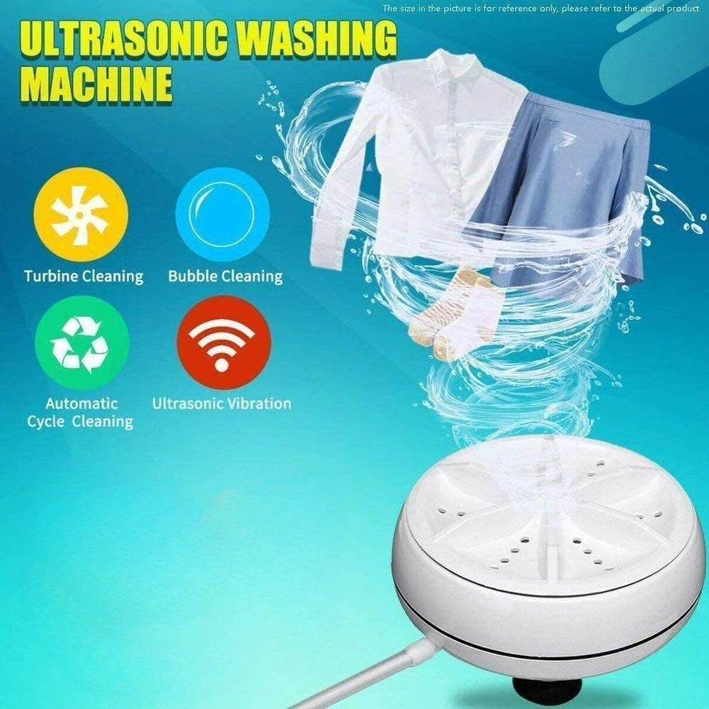 Portable Mini Washing Machine, Ultrasonic Washing Machine 3 In 1 Dishwasher Mini Light, Convenient for Travel, Family Travel