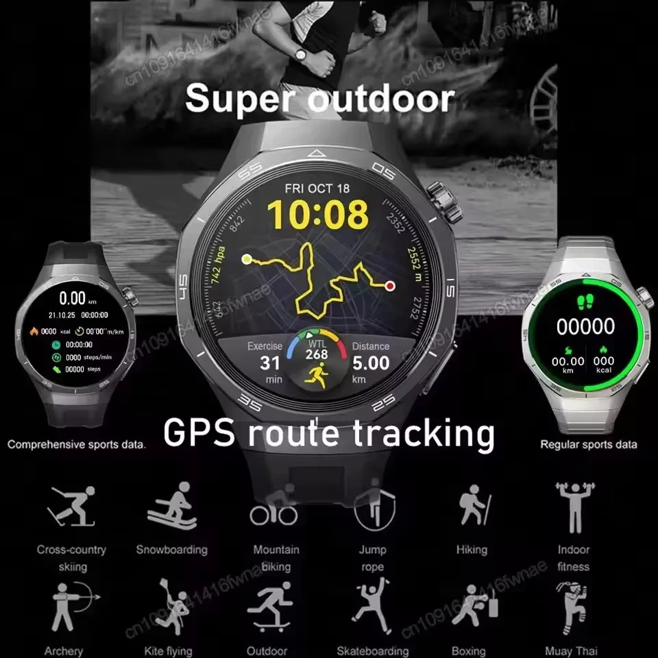 Watch 5 Pro Men Smart Watch 2025 New BT Call Blood Pressure Heart Rate Sport Waterproof SmartWatch GPS Watches for IOS Android 2