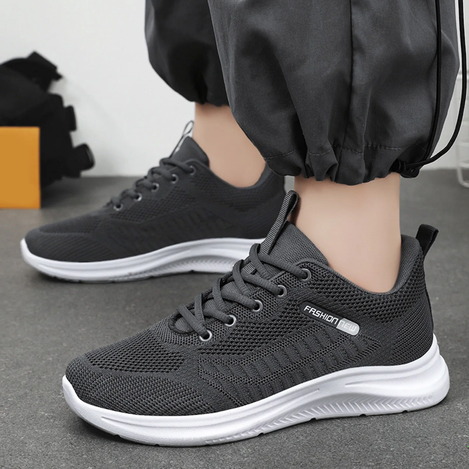 

Мужские дышащие кроссовки на шнуровке, с мягкой подошвой