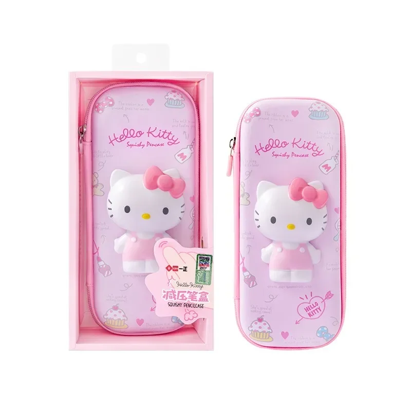 

Sanrio Pencil Box HelloKitty 3D Decompression Stationery Box Kuromi Anime Character Cartoon Pencil Bag Student Stationery Gift