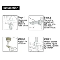 AN8 AN6 3M AN4 AN10ท่อน้ำมันเชื้อเพลิงรถยนต์สาย GAS Oli ท่อไนล่อนถักเหล็กท่อหม้อน้ำชุดท่อเชื้อเพลิงเบรกพร้อม6ชิ้น SWI 6