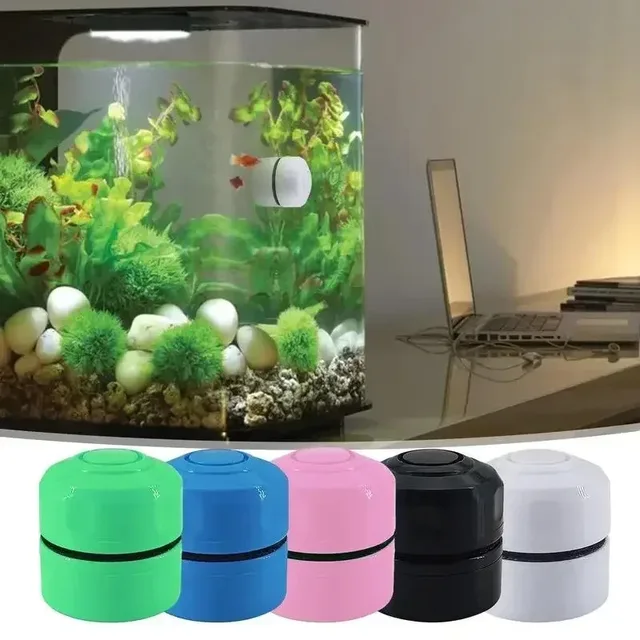 Mini Scrubber Tool Fish Tank Glass Cleaning Magnet Tool Aquarium Magnetic Brush Glass Floating Algae Scraper Curve Glass Cleaner 2
