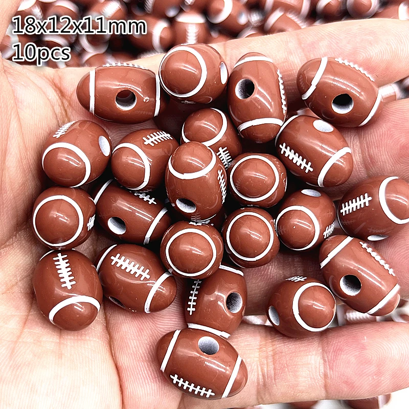 Bracelet Making Beads Football  Necklace Making Beads Football - 10pcs/lot  16mm - Aliexpress