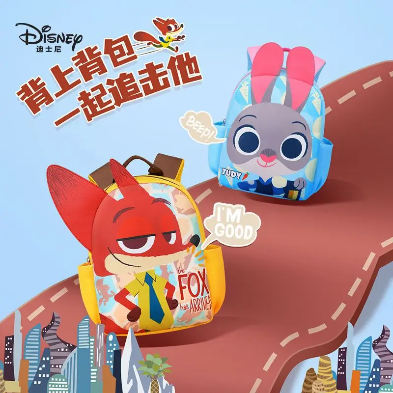 

Disney Zootopia Animation Nick Wilde Student School Bag Judy Hopps Children Kindergarten Backpack Boys Girl Cute Backpack Gift
