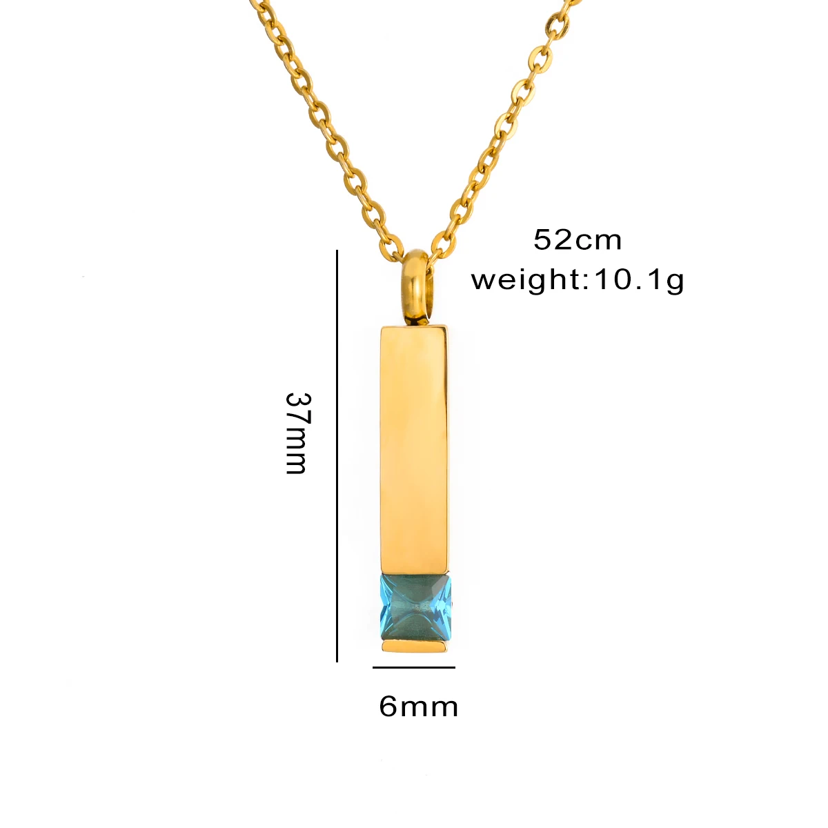 Cremation Urn Women Necklace Men Necklace Unisex 2 Colors Stainless Steel Cube Zircon Bar Cremation Urn Necklace for Ashes Memorial Birthstone Jewelry