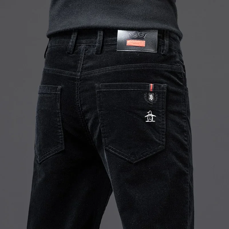 High Quality Golf Pants Men's Golf Wear Winter New Casual Pants Fashion Corduroy Keep Warm Straight Men Clothes