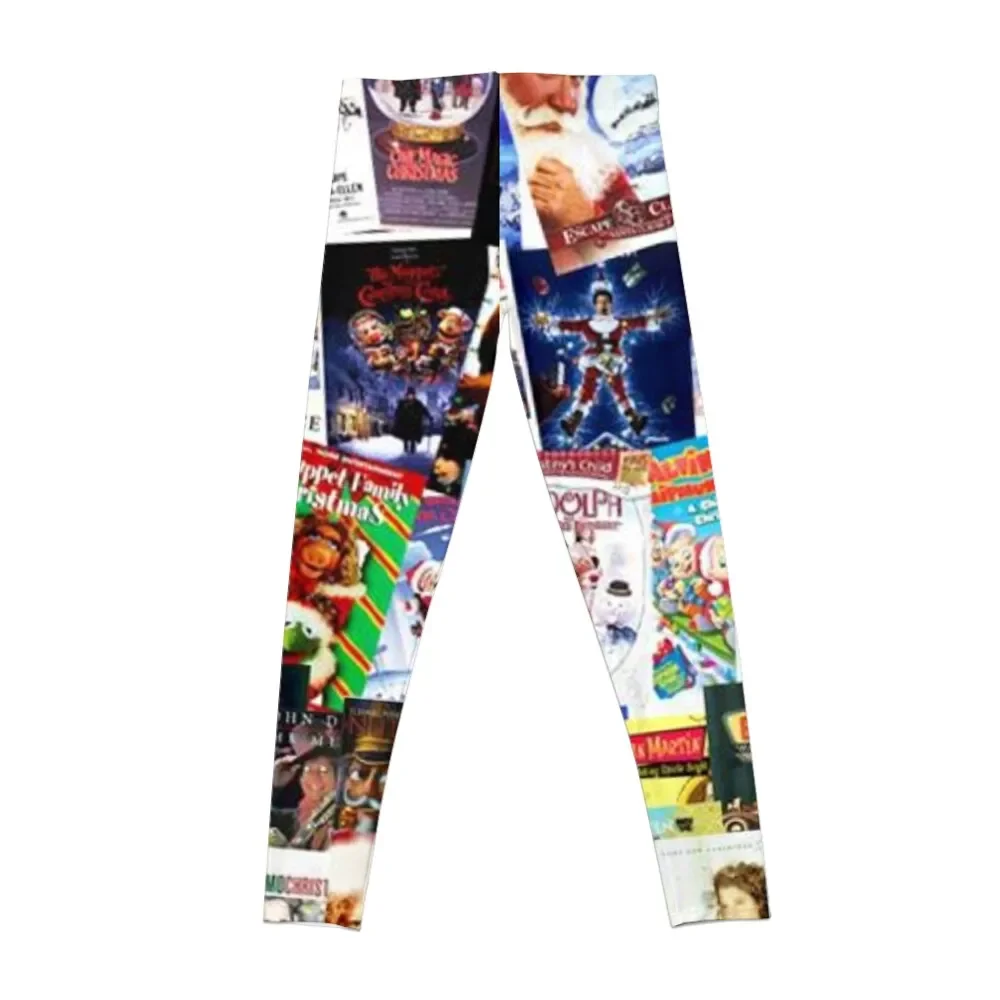 Christmas movie collage Leggings fitness set gym Women's fitness Womens Leggings