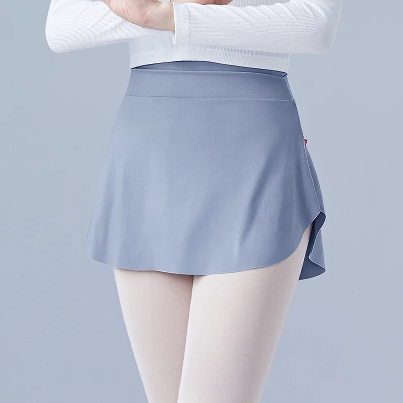 여성용 성인 사이드 스플릿 발레 스커트 여성용 짧은 스커트 발레리나 발레 댄스웨어 드레스 10 색