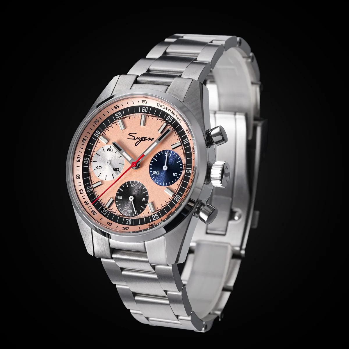 Sugess Mens Watch 38mm Chronograph Mechanical Wristwatches Tianjin Gooseneck Movement Sapphire Crystal Roulette Dial S465 new S4ab3e640fc3847d89136590ab7a4acdfe