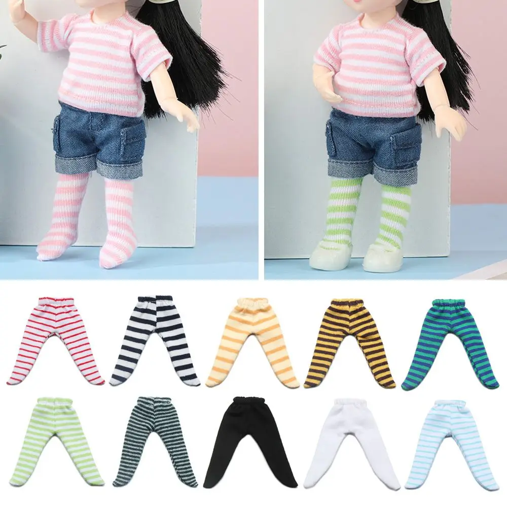 

ob11 Doll Clothes Accessories Striped Track Pants for 1/12 Trousers Doll Accessories Kids Toys Doll Daily Dress Up