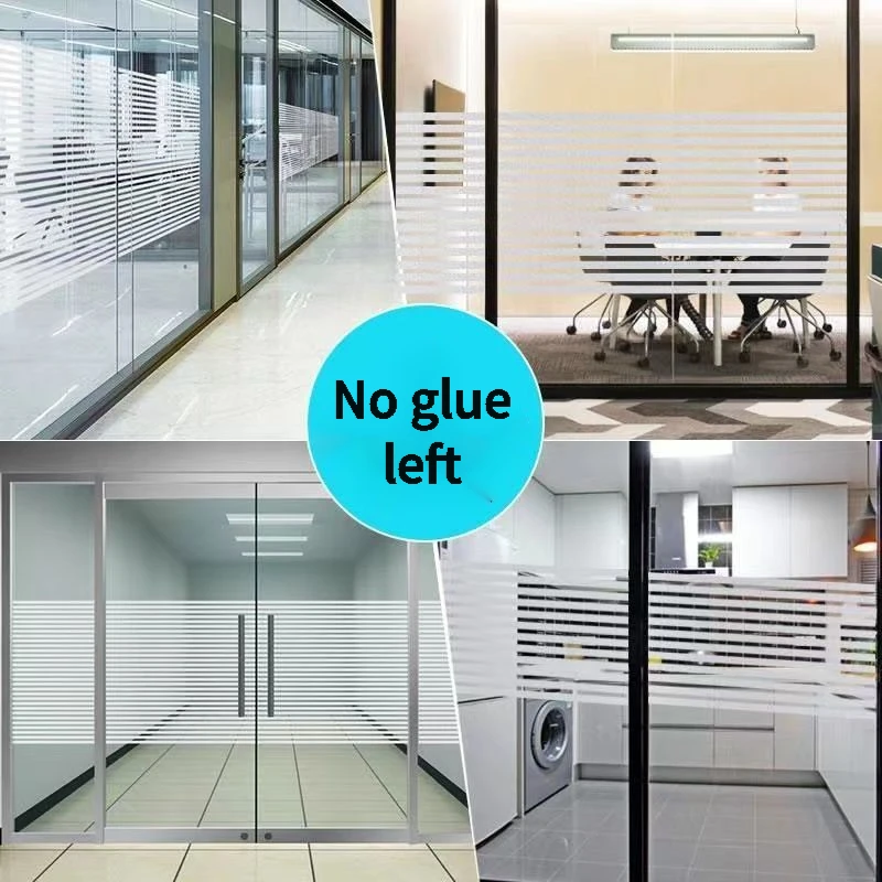 Window Privacy Film Window Film Office Partition Anti-Collision Striped Glass Sticker Anti-Exposure Bathroom Grinding