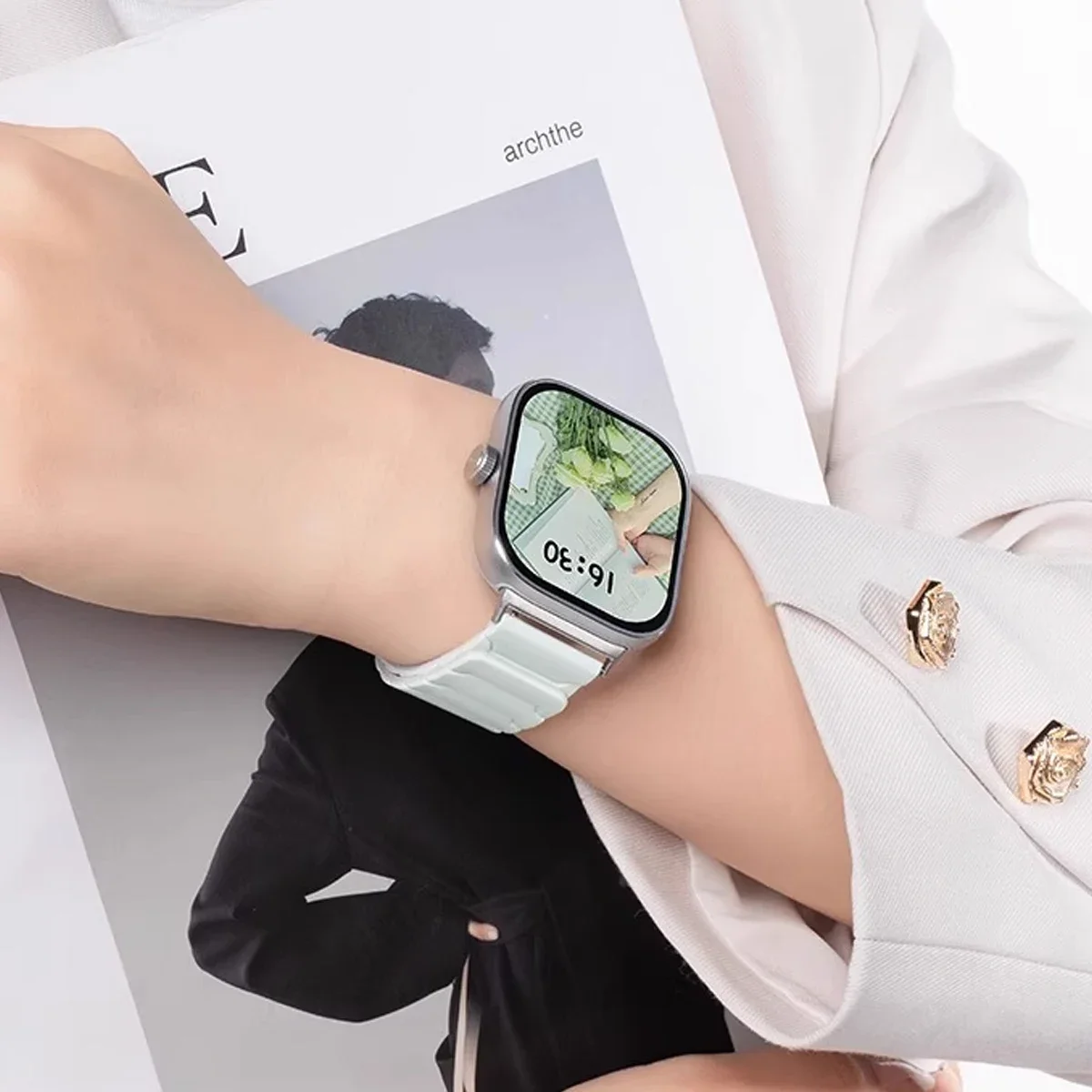 Magnetisches Silikonarmband für Redmi Watch 6 5 Watch 4 Sportarmband für Mi Band 9Pro 8Pro Correa Atmungsaktives Armband Zubehör – Detail 9