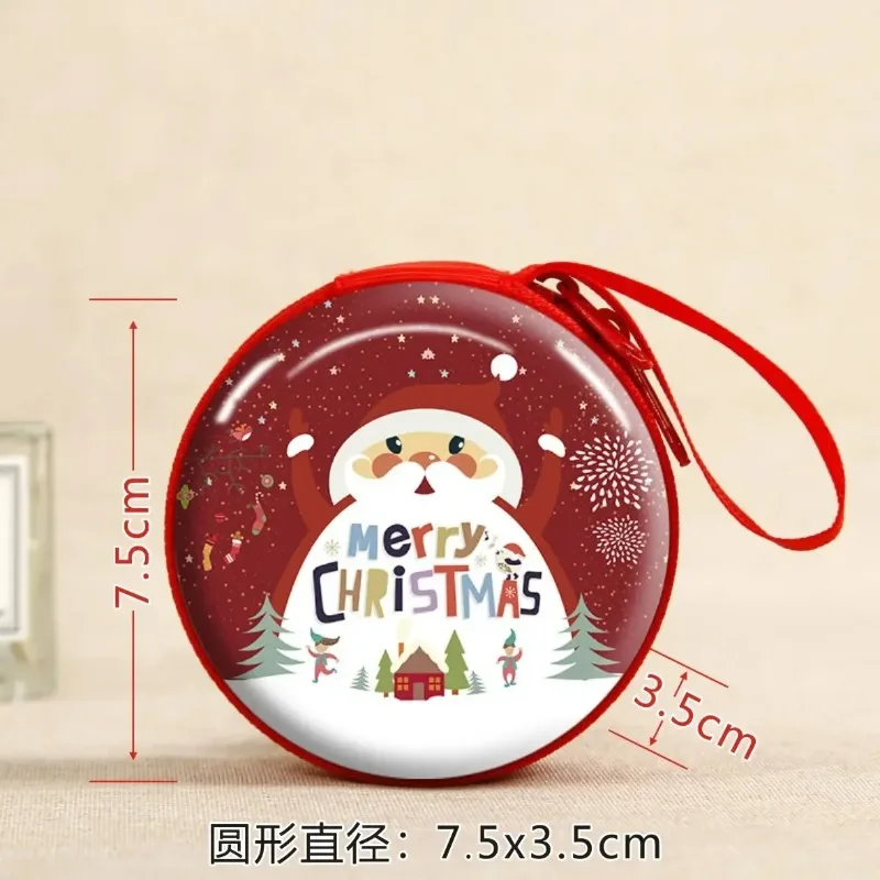 Cartoon Coin Purse Christmas Theme Children's New Year Gift Wallet Mini Portable Cute Money Pouch Square Round Coin Case