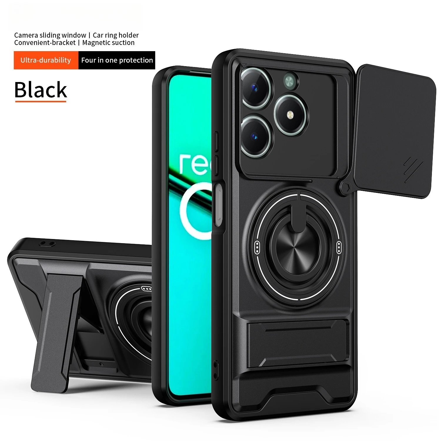 360° Rotating Ring Holder Magnetic Phone Case Protective Cover