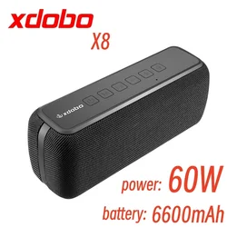 XDOBO X8 60W Commercial Portable Outdoor High Power Card Wireless Bluetooth Speaker IPX 5 Waterproof Subwoofer Mini Speaker