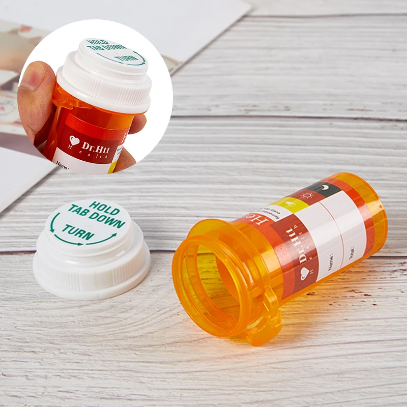 Compact 50ML Push-Down & Turn Plastic Storage Jar